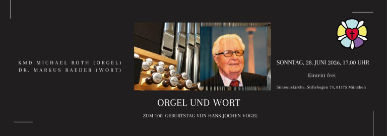 Das Bild zeigt H.J.Vogel und Orgel