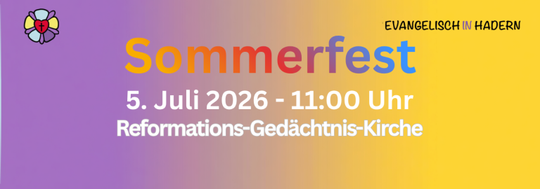 Sommerfest 5. Juli 11.00 Uhr