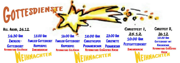Unsere Weihnachtsgottesdienste